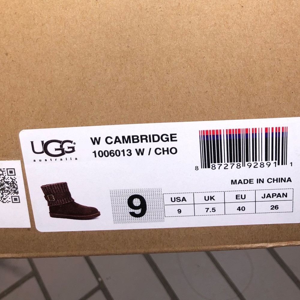 Cambridge UGG boots, with a buckle